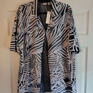 Chico's Navy & White Blazer Size 2